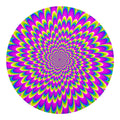 Green Wave Moving Optical Illusion Round Blanket
