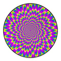 Green Wave Moving Optical Illusion Round Floor Mat