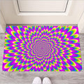 Green Wave Moving Optical Illusion Rubber Doormat