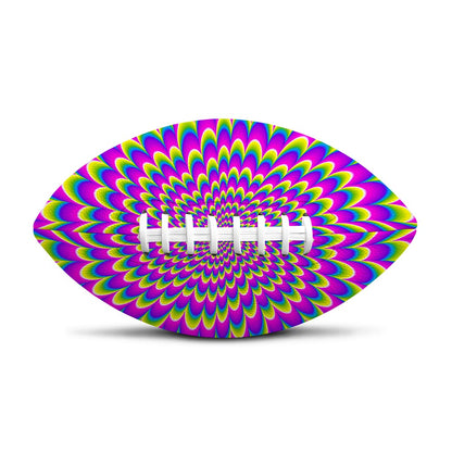 Green Wave Moving Optical Illusion Rugby Ball