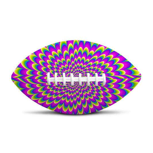 Green Wave Moving Optical Illusion Rugby Ball