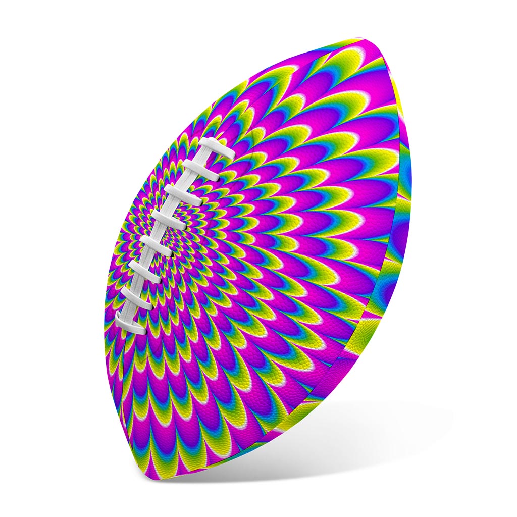 Green Wave Moving Optical Illusion Rugby Ball