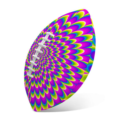 Green Wave Moving Optical Illusion Rugby Ball