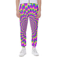 Green Wave Moving Optical Illusion Joggers