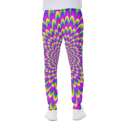 Green Wave Moving Optical Illusion Scuba Joggers