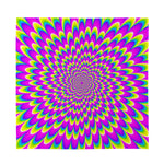 Green Wave Moving Optical Illusion Silk Bandana