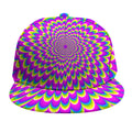 Green Wave Moving Optical Illusion Snapback Cap