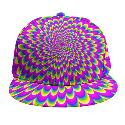 Green Wave Moving Optical Illusion Snapback Cap
