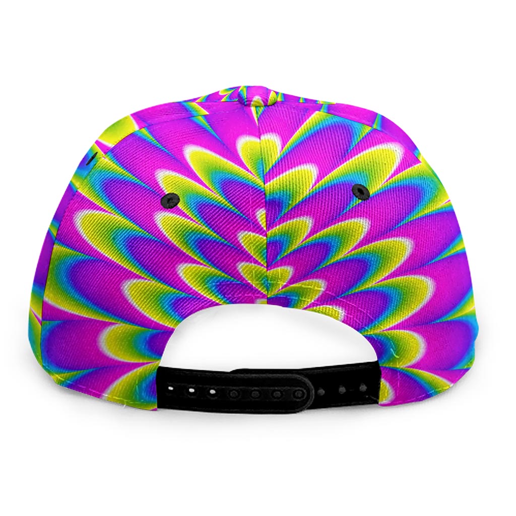 Green Wave Moving Optical Illusion Snapback Cap