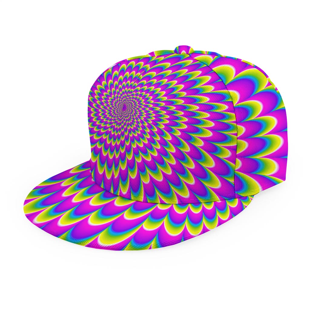 Green Wave Moving Optical Illusion Snapback Cap