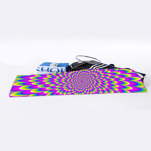 Green Wave Moving Optical Illusion Sports Towel