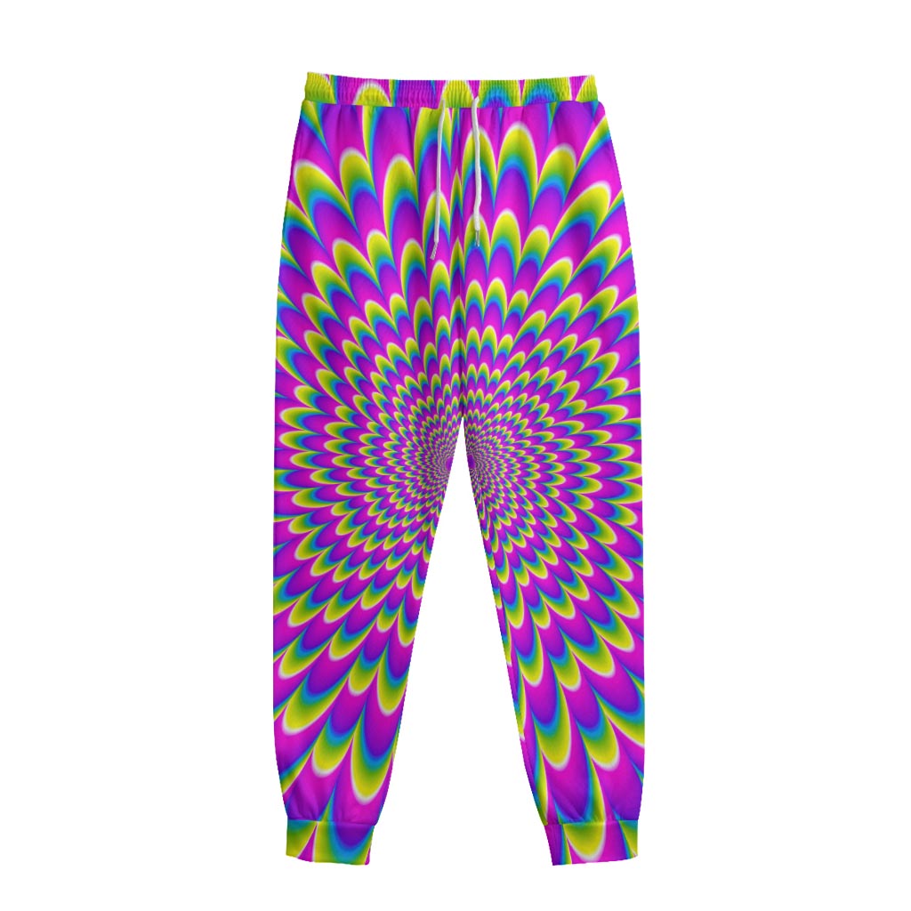 Green Wave Moving Optical Illusion Sweatpants