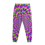 Green Wave Moving Optical Illusion Sweatpants