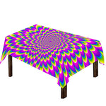 Green Wave Moving Optical Illusion Tablecloth