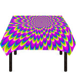 Green Wave Moving Optical Illusion Tablecloth
