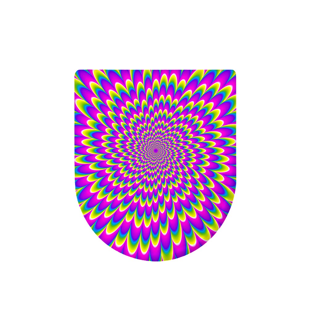 Green Wave Moving Optical Illusion Toilet Lid Cover