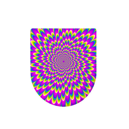 Green Wave Moving Optical Illusion Toilet Lid Cover