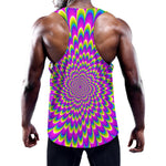 Green Wave Moving Optical Illusion Training Tank Top