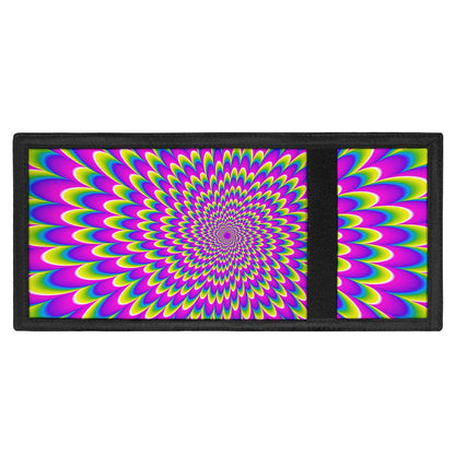 Green Wave Moving Optical Illusion Trifold Wallet