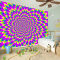 Green Wave Moving Optical Illusion Wall Sticker
