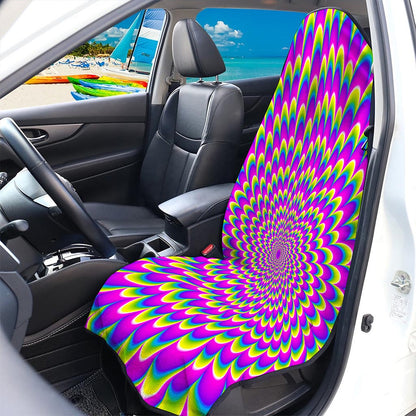 Green Wave Moving Optical Illusion Waterproof Car Seat Cover