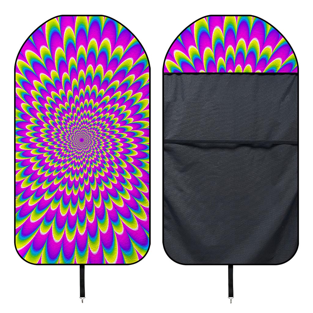 Green Wave Moving Optical Illusion Waterproof Car Seat Cover