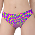 Green Wave Moving Optical Illusion Women's Panties