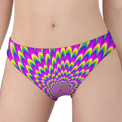 Green Wave Moving Optical Illusion Women's Panties