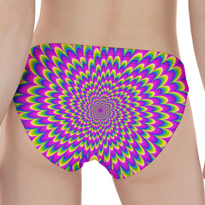 Green Wave Moving Optical Illusion Women's Panties