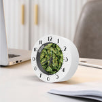Green Weed Print Alarm Clock