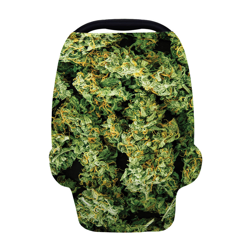 Green Weed Print Baby Seat Cover