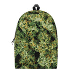 Green Weed Print Backpack