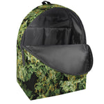 Green Weed Print Backpack