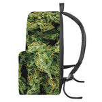 Green Weed Print Backpack