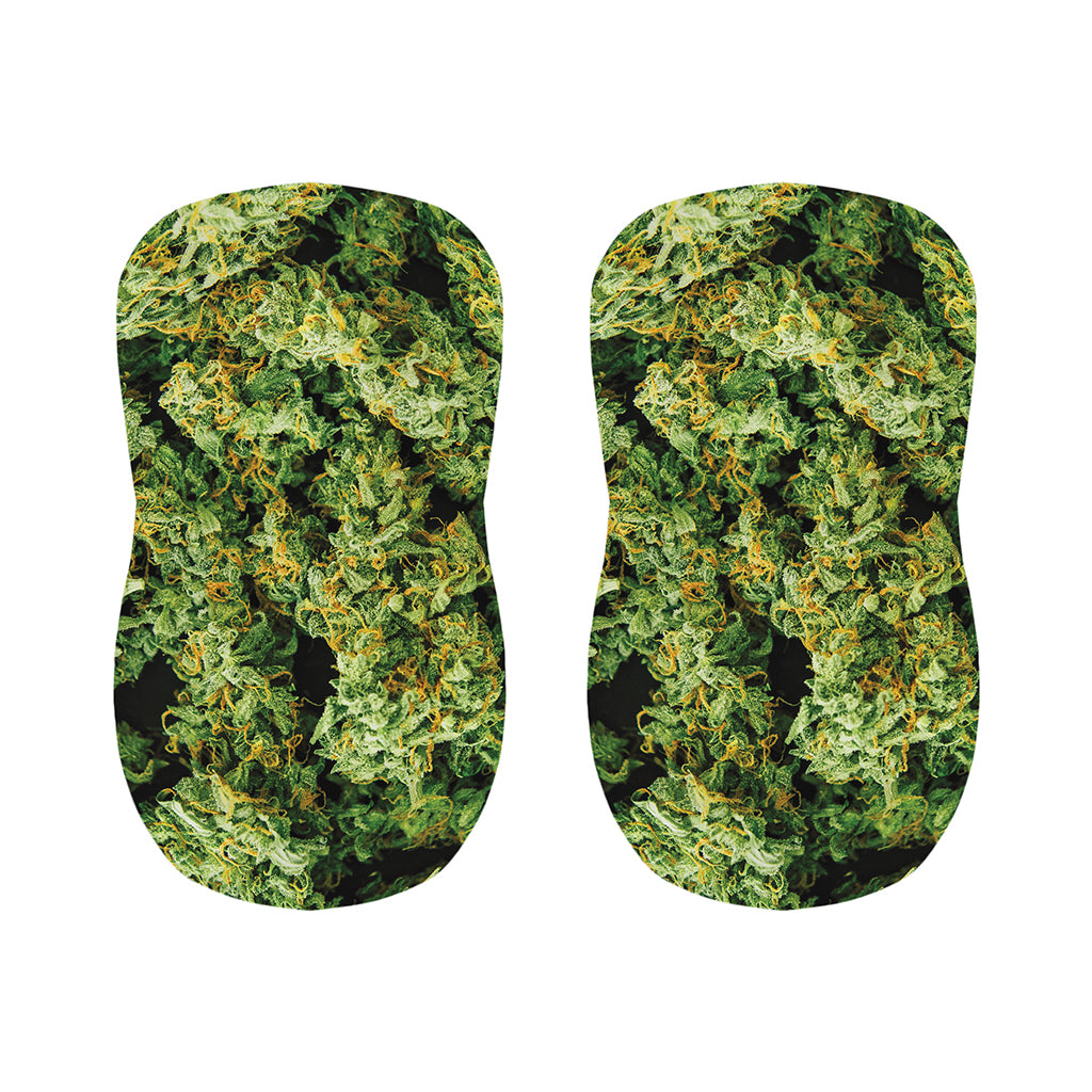 Green Weed Print Bar Stool Covers