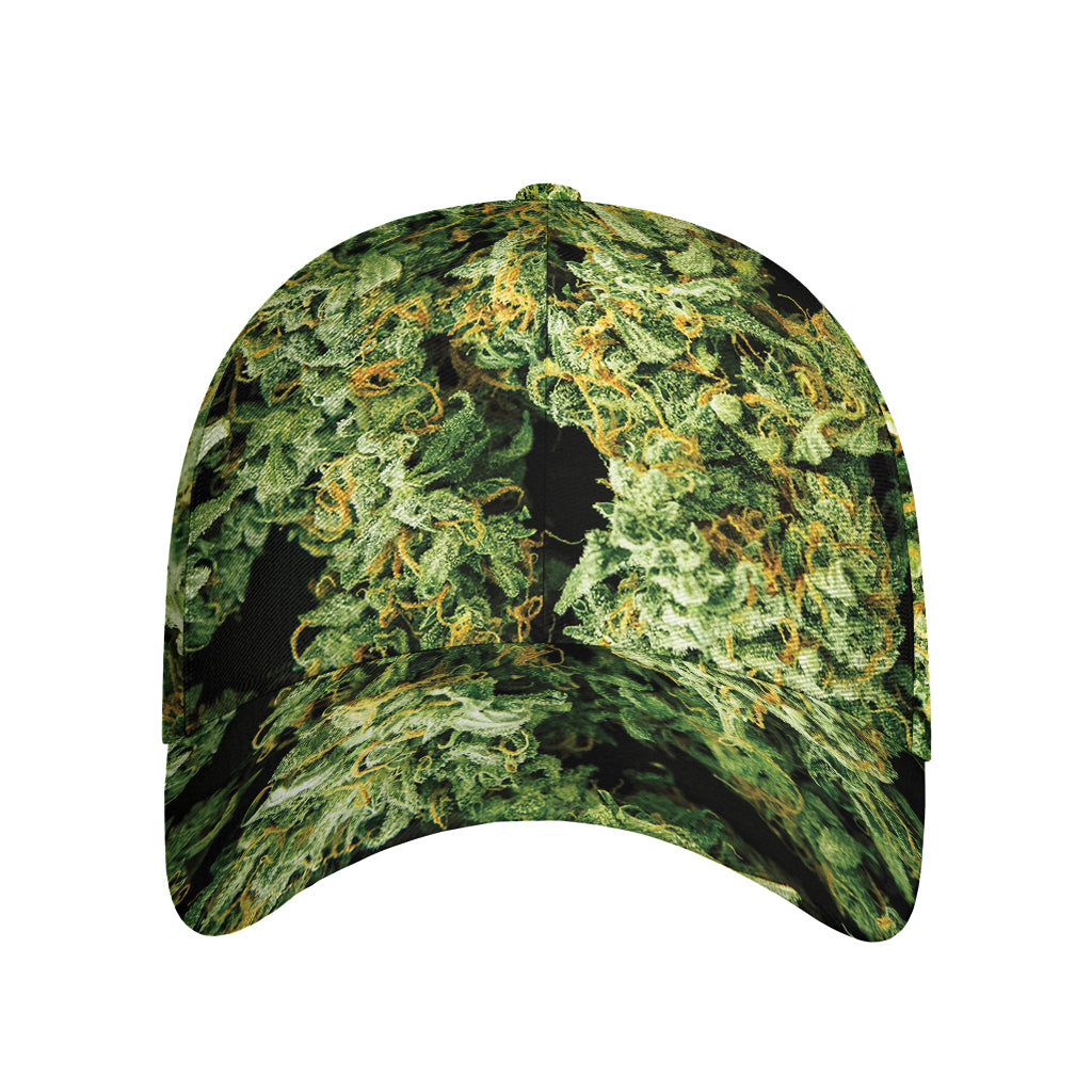 Green Weed Print Baseball Cap