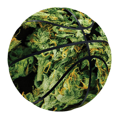 Green Weed Print Basketball