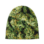 Green Weed Print Beanie