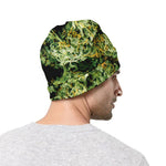 Green Weed Print Beanie