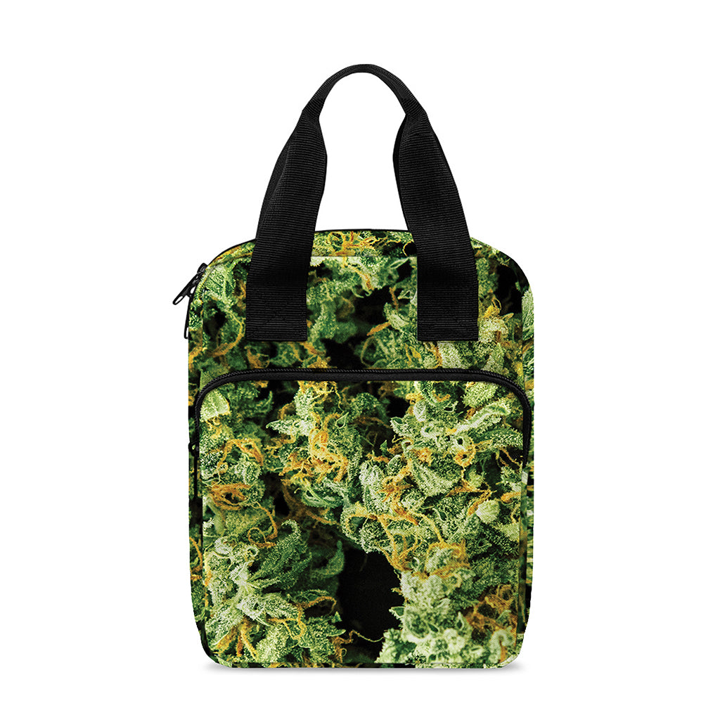 Green Weed Print Bible Tote Bag