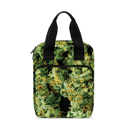 Green Weed Print Bible Tote Bag