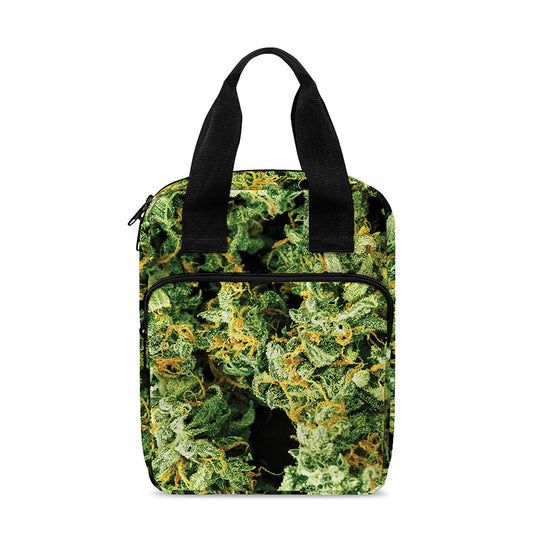 Green Weed Print Bible Tote Bag