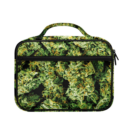 Green Weed Print Briefcase Bible Bag