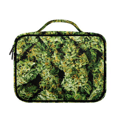 Green Weed Print Briefcase Bible Bag