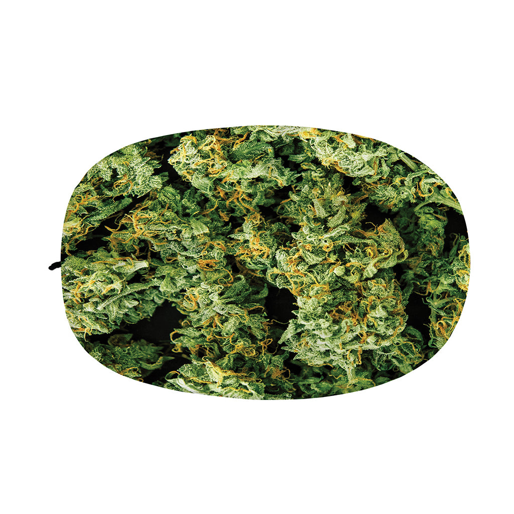 Green Weed Print Car Side Mirror Covers