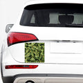 Green Weed Print Car Sticker