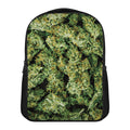 Green Weed Print Casual Backpack