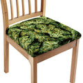 Green Weed Print Chair Cushion Cover