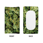 Green Weed Print Changing Pad Cover