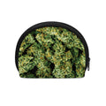 Green Weed Print Coin Purse